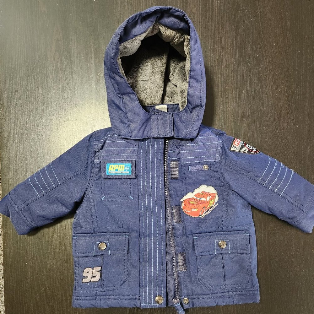 3/$25 Disney | Infant Lightning McQueen Winter Coat | blue | 6-12 Months